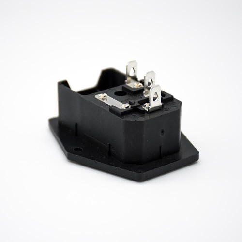 AC Power Supply Jack 3 Pin Male Straight Through Hole With Fuse AC-01A AC Power Supply Jack 3 Pin Male Straight Through Hole With Fuse AC-01A