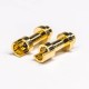 Brass Battery Connector Straight Type Gold Plated Plug