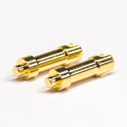 Brass Battery Connector Straight Type Gold Plated Plug