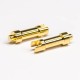 Brass Battery Connector Straight Type Gold Plated Plug