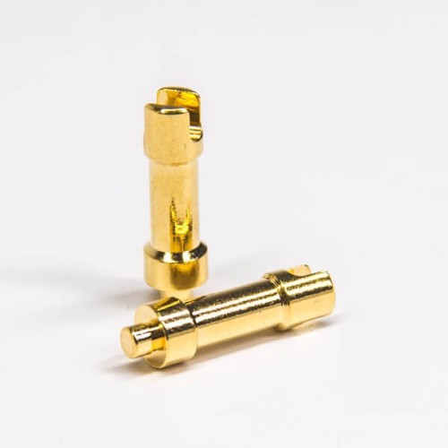 Brass Battery Connector Straight Type Gold Plated Plug