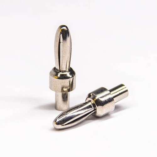 Nickel Plated Banana Contact Straight Audio Banana Plug Nickel Plated Banana Contact Straight Audio Banana Plug