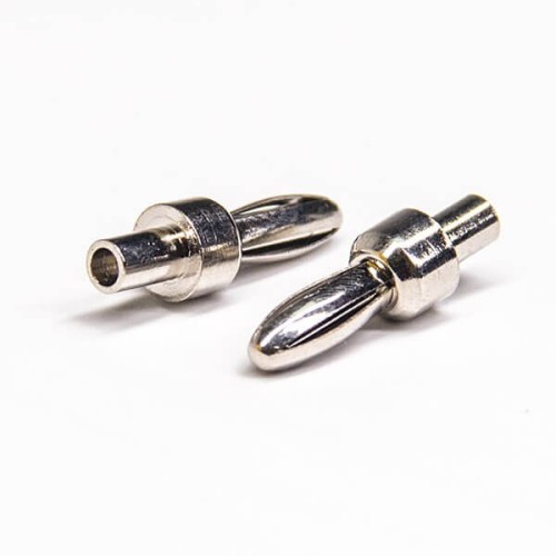 Nickel Plated Banana Contact Straight Audio Banana Plug Nickel Plated Banana Contact Straight Audio Banana Plug