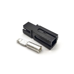 1 Way Power Connector Quick Connect Disconnect 600V 120Amp Battery Cable Connector (Black Housing, 2/4/6AWG)