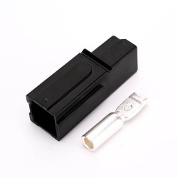 1 Way Power Connector Quick Connect Disconnect 600V 180Amp Battery Cable Connector (Black Housing, 1.0/2/4/6AWG)