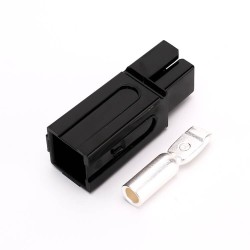 1 Way Power Connector Quick Connect Disconnect 600V 180Amp Battery Cable Connector (Black Housing, 1.0/2/4/6AWG)