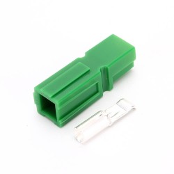 1 Way Power Connector Quick Connect Disconnect 600V 45Amp Battery Cable Connector for 10AWG Cable-Green