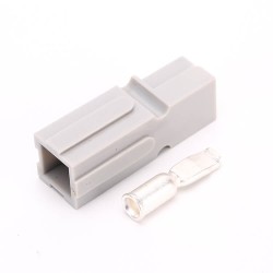 1 Way Power Connector Quick Connect Disconnect 600V 75Amp Battery Cable Connector (Gray Housing, 6/8/10/12AWG)
