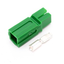 1 Way Power Connector Quick Connect Disconnect 600V 75Amp Battery Cable Connector (Green Housing, 6/8/10/12AWG)