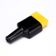 2 Way Battery Power Connector 600V 50Amp Yellow Housing with PVC Cover Flame Retardant Sleeve 2 Way Battery Power Connector 600V 50Amp Yellow Housing with PVC Cover Flame Retardant Sleeve