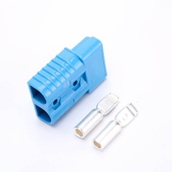 2 Way Power Connector Quick Connect Disconnect 600V 175Amp Battery Cable Connector (Blue Housing, 1.0/2/4 4AWG)