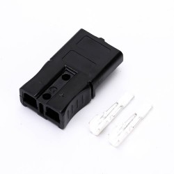 2 Way Power Connector Quick Connect Disconnect 600V 40Amp Battery Cable Connector (Black Housing, 10AWG)
