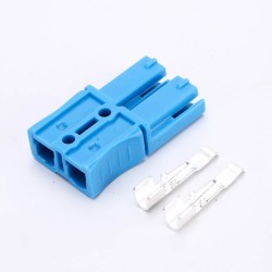 2 Way Power Connector Quick Connect Disconnect 600V 40Amp Battery Cable Connector (Blue Housing, 10AWG)