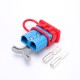 600V 120Amp Blue Housing 2 Way Battery Power Cable Connector Grey T-Bar Handle Red Dustproof Cover 600V 120Amp Blue Housing 2 Way Battery Power Cable Connector Grey T-Bar Handle Red Dustproof Cover