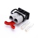 600V 120Amp Grey Housing 2 Way Battery Power Cable Connector Red T-Bar Handle Black Dustproof Cover 600V 120Amp Grey Housing 2 Way Battery Power Cable Connector Red T-Bar Handle Black Dustproof Cover