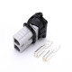 600V 120Amp Grey Housing 2 Way Battery Power Cable Connector with Black Dustproof Cover 600V 120Amp Grey Housing 2 Way Battery Power Cable Connector with Black Dustproof Cover