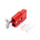600V 120Amp Red Housing 2 Way Battery Power Cable Connector with Grey Plastic T-Bar Handle 600V 120Amp Red Housing 2 Way Battery Power Cable Connector with Grey Plastic T-Bar Handle