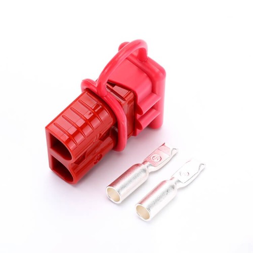 600V 120Amp Red Housing 2 Way Battery Power Cable Connector with Red Dustproof Cover 600V 120Amp Red Housing 2 Way Battery Power Cable Connector with Red Dustproof Cover