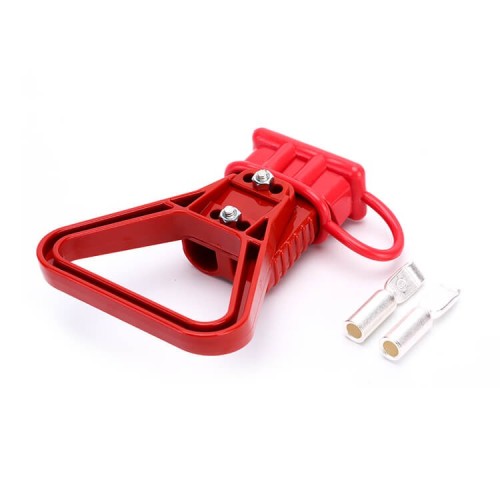 600V 175 Amp Red Case 2 Way Battery Power Cable Connector with Red Triangle Handle and Dustproof Cover 600V 175 Amp Red Case 2 Way Battery Power Cable Connector with Red Triangle Handle and Dustproof Cover