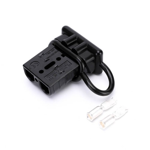 600V 175Amp Black Housing 2 Way Battery Power Cable Connector with Black Dustproof Cover 600V 175Amp Black Housing 2 Way Battery Power Cable Connector with Black Dustproof Cover