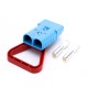 600V 350Amp Blue Housing 2 Way Battery Power Cable Connector with Plastic Red Triangle Handle 600V 350Amp Blue Housing 2 Way Battery Power Cable Connector with Plastic Red Triangle Handle