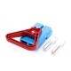 600V 350Amp Blue Housing 2 Way Battery Power Cable Connector with Plastic Red Triangle Handle 600V 350Amp Blue Housing 2 Way Battery Power Cable Connector with Plastic Red Triangle Handle