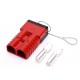 600V 350Amp Red Housing 2 Way Battery Power Cable Connector with Black Plastic Internal Protective Cover 600V 350Amp Red Housing 2 Way Battery Power Cable Connector with Black Plastic Internal Protective Cover
