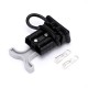 600V 50Amp Black Housing 2 Way Battery Power Cable Connector Grey T-Bar Handle and Black Dustproof Cover 600V 50Amp Black Housing 2 Way Battery Power Cable Connector Grey T-Bar Handle and Black Dustproof Cover