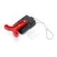 600V 50Amp Black Housing 2 Way Battery Power Cable Connector Red T-Bar Handle and Black Internal Protective 600V 50Amp Black Housing 2 Way Battery Power Cable Connector Red T-Bar Handle and Black Internal Protective