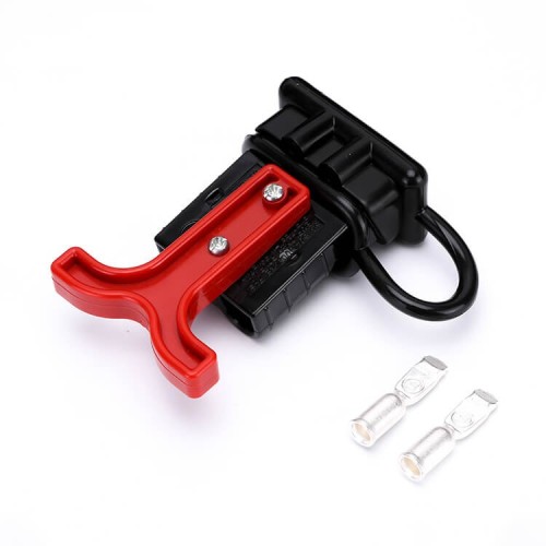 600V 50Amp Black Housing 2 Way Battery Power Connector with Handle and Dustproof Cover 600V 50Amp Black Housing 2 Way Battery Power Connector with Handle and Dustproof Cover
