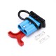 600V 50Amp Blue Housing 2 Way Battery Power Cable Connector Red T-Bar Handle and Black Dustproof Cover 600V 50Amp Blue Housing 2 Way Battery Power Cable Connector Red T-Bar Handle and Black Dustproof Cover