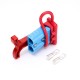 600V 50Amp Blue Housing 2 Way Battery Power Cable Connector Red T-Bar Handle and Red Dustproof Cover 600V 50Amp Blue Housing 2 Way Battery Power Cable Connector Red T-Bar Handle and Red Dustproof Cover