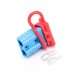 600V 50Amp Blue Housing 2 Way Battery Power Cable Connector with Red Dustproof Cover 600V 50Amp Blue Housing 2 Way Battery Power Cable Connector with Red Dustproof Cover