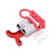600V 50Amp Grey Housing 2 Way Battery Power Cable Connector Red T-Bar Handle and Dustproof Cover 600V 50Amp Grey Housing 2 Way Battery Power Cable Connector Red T-Bar Handle and Dustproof Cover