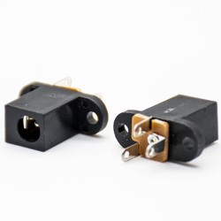 DC Connector Power Male Jack Panel Mount Through Hole 180° Unshiled Plastic