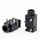 DC Connectors 3.5mm High Current Unshiled Female Jack Through Hole Right Angle Solder Lug Black DC Connectors 3.5mm High Current Unshiled Female Jack Through Hole Right Angle Solder Lug Black