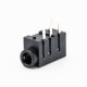 DC Connectors Right Angle Female Jack Through Hole Solder Lug Black Plastic Unshiled DC Connectors Right Angle Female Jack Through Hole Solder Lug Black Plastic Unshiled
