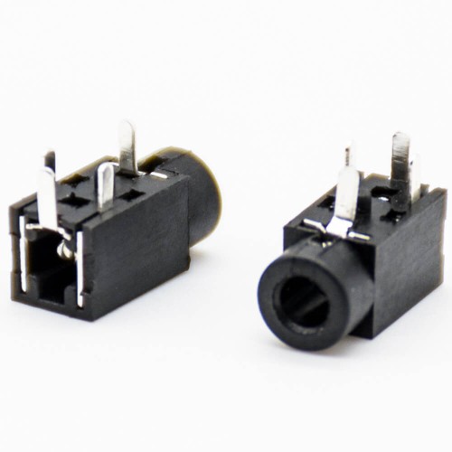 DC Power Connectors Right Angle Through Hole Solder Lug Unshiled Female Jack Black Plastic 5mm*2.5mm DC Power Connectors Right Angle Through Hole Solder Lug Unshiled Female Jack Black Plastic 5mm*2.5mm