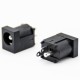 DC Power Jack Connector Male Unshile Black Plastic Through Hole Solder Lug Straight DC Power Jack Connector Male Unshile Black Plastic Through Hole Solder Lug Straight