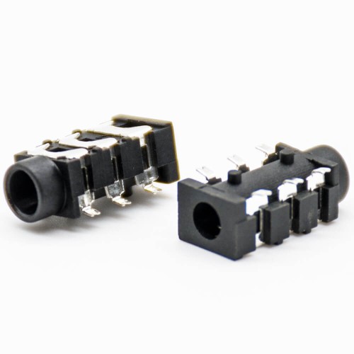 DC Power Jack Female Unshiled SMD Black Solder Lug Horizontal DC Power Jack Female Unshiled SMD Black Solder Lug Horizontal