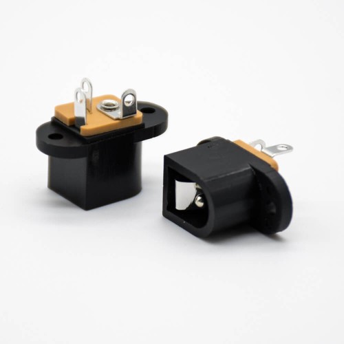 DC Power Supply Connectors Panel Mount 2 Holes Flange Through Hole Straight Unshiled Female Receptacle DC Power Supply Connectors Panel Mount 2 Holes Flange Through Hole Straight Unshiled Female Receptacle