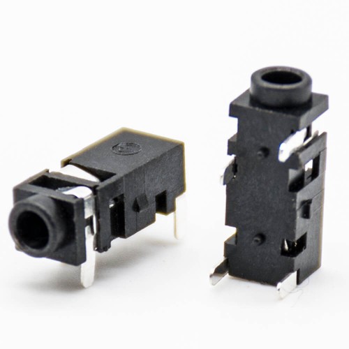 Power Socket Connector Female Jack Unshiled Black Plastic Through Hole 90° Solder Lug Power Socket Connector Female Jack Unshiled Black Plastic Through Hole 90° Solder Lug