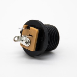 Waterproof DC Power Socket Female Connector Panel Mount Bulkhead Through Hole Straight Unshiled 5.5*2.1mm