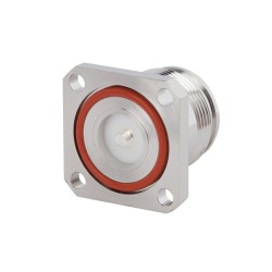 4.3/10 Connector Clamp type Straight Female 4-Hole Flange Connector