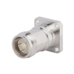 4.3/10 Connector Clamp type Straight Female 4-Hole Flange Solder Cup