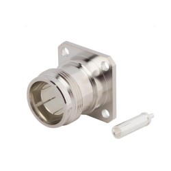 4.3/10 Connector Jack Straight 4-Hole Flange for .085