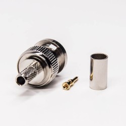 10pcs BNC Male Connector 180 Degree Plug Crimp Type for RG58 Coaxial Cable