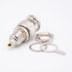 20pcs BNC Bulkhead Plug Straight Solder Type for Coaxial