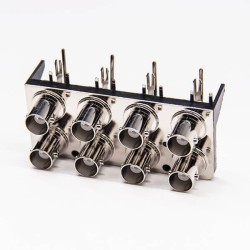 20pcs BNC Connector Angled 2x4 Jack coaxial for PCB