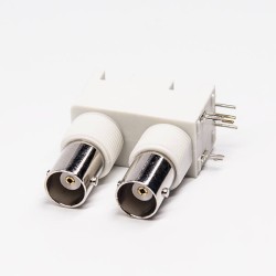 20pcs BNC Connector Double Jack Angled for PCB